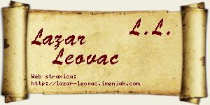 Lazar Leovac vizit kartica